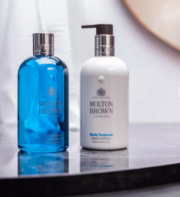 Molton Brown Blissful Templetree Bath & Shower Gel 300 ml - Gel doccia per Donna con note di arancia, rosa fruttata e gardenia