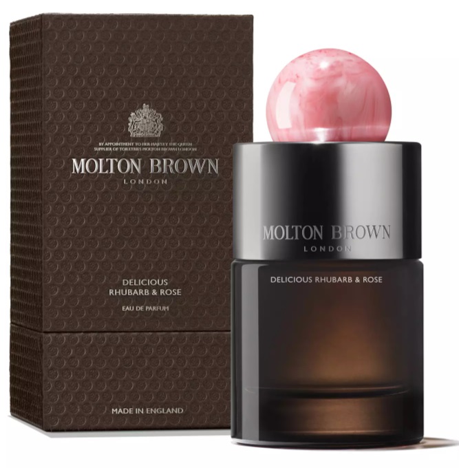Molton Brown Delicious Rhubarb & Rose Eau de Parfum 100ml - Fragranza con Litchi, Peonia e Legno di Cedro