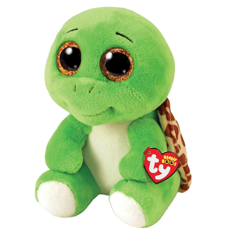 Ty Beanie Boos Peluche Tartaruga Turbo Verde 15 cm con Occhi Glitter Dorati