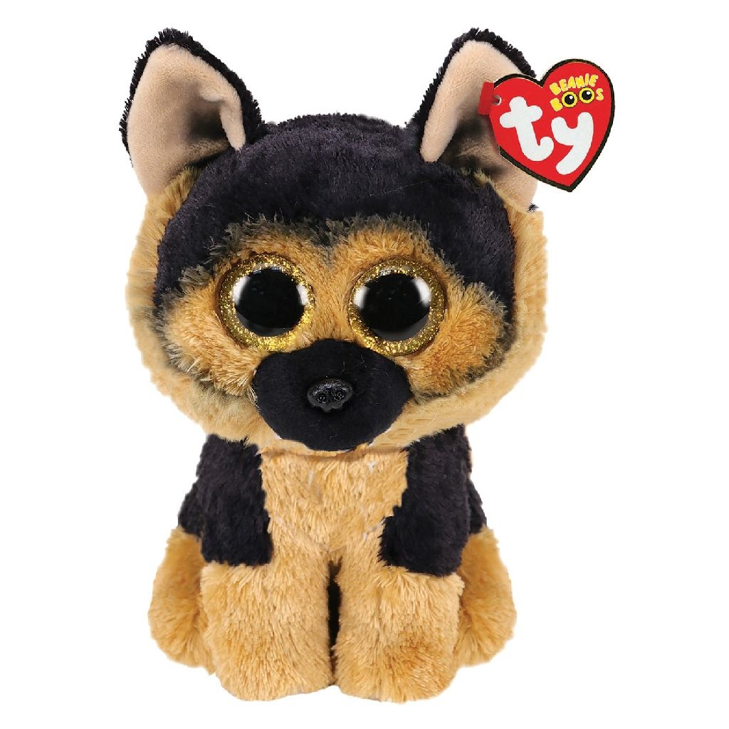TY Beanie Boos 28Cm Spirit - Peluche Cane Pastore Tedesco con Occhi Glitterati Oro