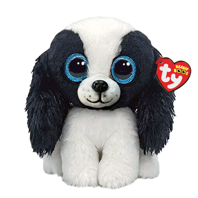 Ty Beanie Boos Sissy la Cagnolina - Peluche 15 cm con Occhi Azzurri Glitterati