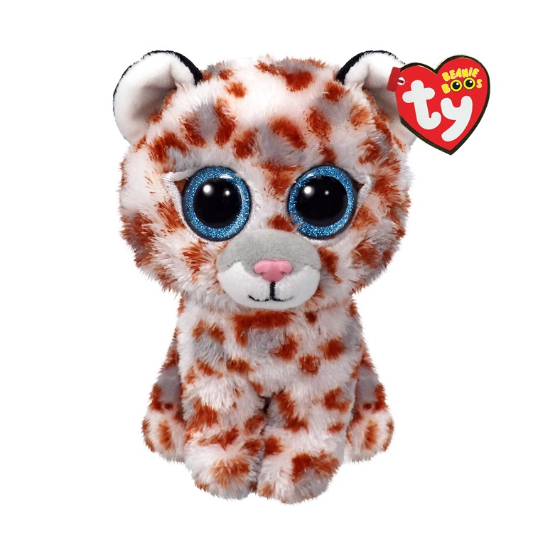 TY Beanie Boos - Peluche Coco il Leopardo 15 cm con Occhi Grandi e Scintillanti
