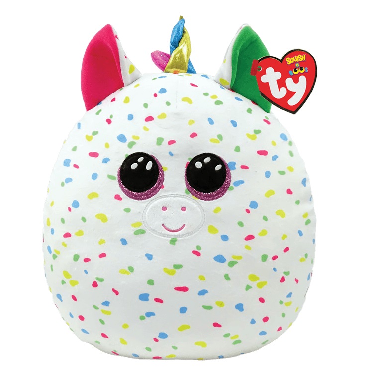 TY Squish-A-Boo Unicorno Harmony - Peluche Morbido 20cm con Faccia Ricamata