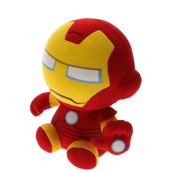 Ty Beanie Boos Marvel Iron Man Peluche Morbido da Collezionare 20 cm - Occhi Grandi Colorati e Glitterati, Idea Regalo per Tutte le Età