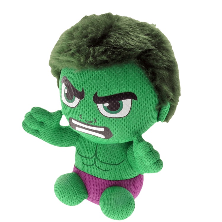 Ty Beanie Boos Hulk - Peluche Morbido da Collezionare 20 cm della Collezione Marvel con Grandi Occhi Colorati