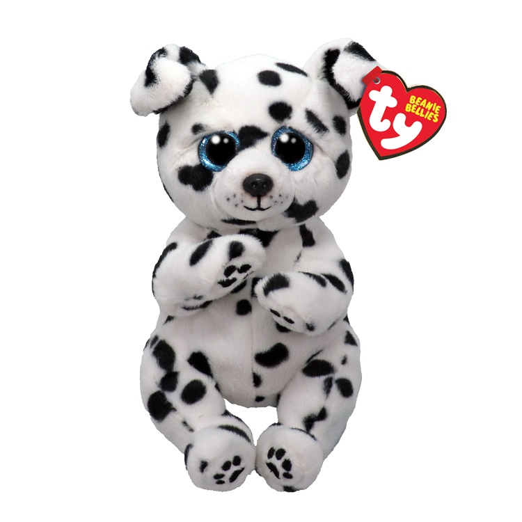 Ty Beanie Bellies Rowdy il Dalmata Peluche 20 cm con Occhioni Azzurri Glitter e Pancino Morbido