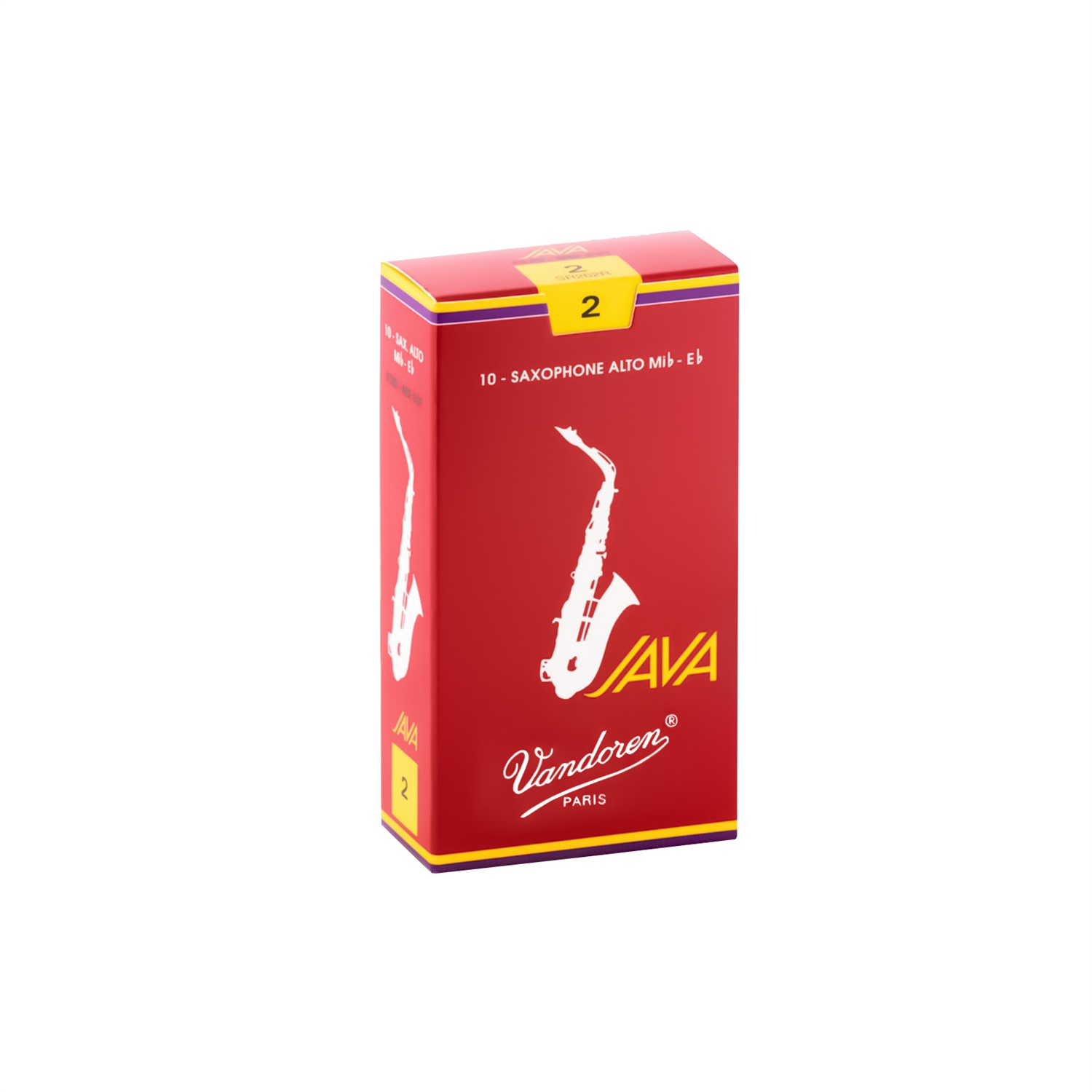 Vandoren SR262R Ancia Java Filed Red per Sassofono Contralto - Forza 2, Box da 10