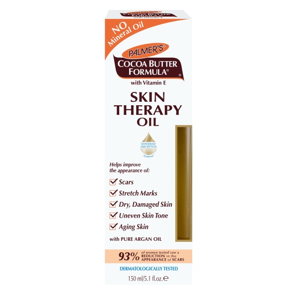 Palmer's Skin Therapy Oil con Burro di Cacao e Vitamina E - 150 ml, Olio per il Corpo Idratante e Rigenerante