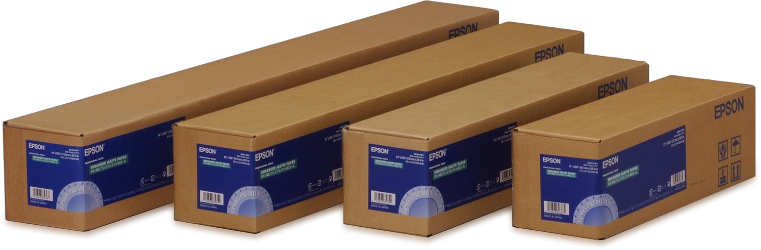 Epson Enhanced Matte Paper - Carta Fotografica Opaca 111,8 cm x 30,5 m, 189 g/m², 265 µm