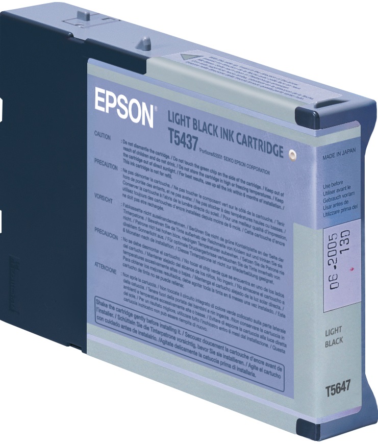 Epson Cartuccia Inkjet T5437 Nero Chiaro C13T543700 - Durata 3000 Pagine, Compatibile con Stylus Pro 4000/7600/9600