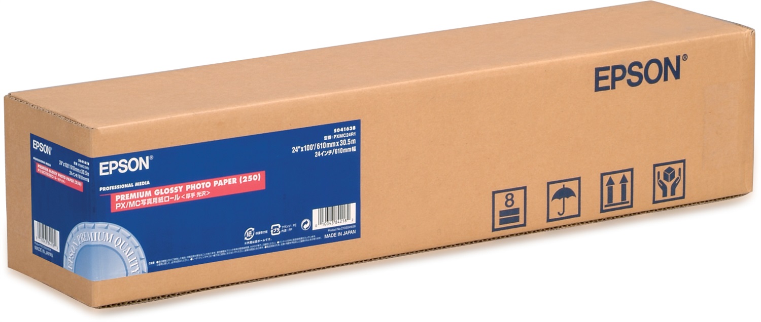 Epson Carta Fotografica Lucida Premium (250 g/m²) - Rotolo 61 cm x 30,5 m per SureColor e Stylus Pro