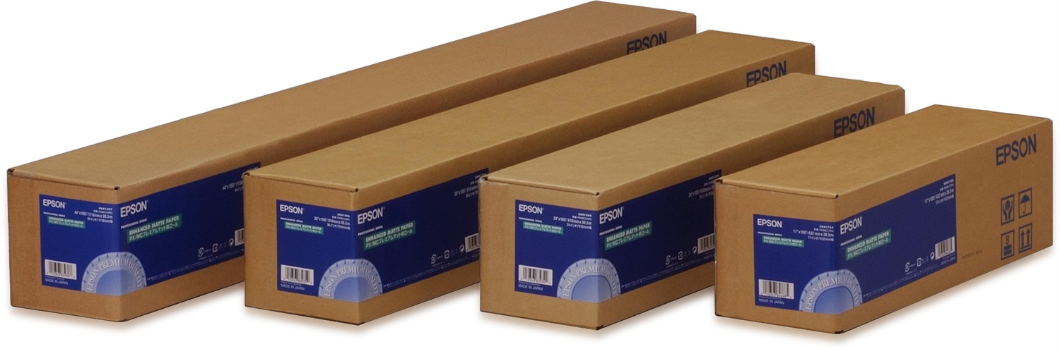 Epson Enhanced Matte Paper - Rotolo da 30,5 m, 43,2 cm (17), Opaco, 265 µm, 189 g/m²
