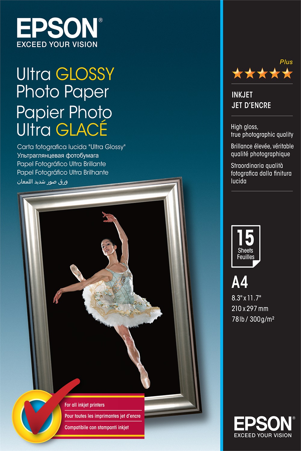 Epson Ultra Glossy Photo Paper - A4 - 15 Fogli - Lucida - 300 g/m²