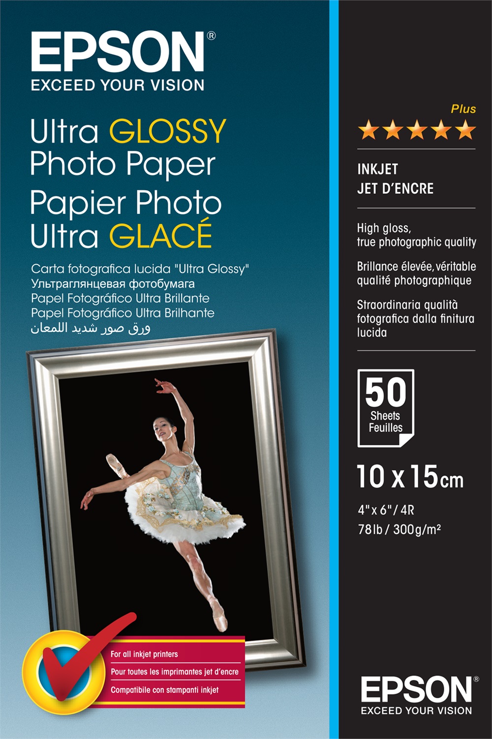 Epson Ultra Glossy Photo Paper - 10 x 15 cm - 50 Fogli - 300 g/m²