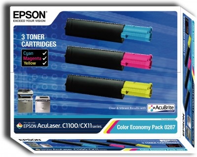 Epson Toner Originale Multipack C13S050287 - Ciano, Magenta, Giallo - 4500 Pagine