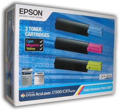 Epson Toner Originale Multipack C13S050287 - Ciano, Magenta, Giallo - 4500 Pagine