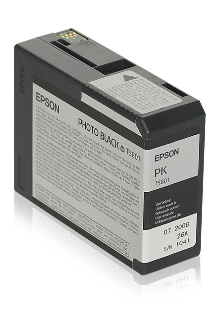 Epson Cartuccia d'Inchiostro Nero Fotografico C13T580100 T5801 - 80ml, Pigmentato UltraChrome K3, Compatibile con Stylus Pro 3800 e 3880
