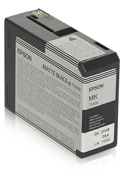 Epson Cartuccia d'inchiostro Nero Opaco C13T580800 - 80ml - Compatibile con Stylus Pro 3800 e 3880 - Pigmenti UltraChrome