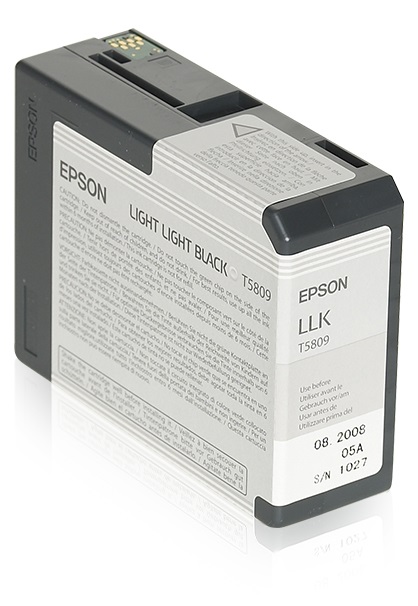 Epson Cartuccia d'Inchiostro Nero Light-Light C13T580900 - 80ml, A Pigmenti, Compatibile con Stylus Pro 3800/3880