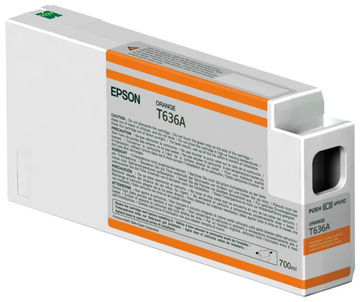 Epson Tanica di Inchiostro Arancione Originale C13T636A00 - 700 ml, Inchiostro a base di pigmento, Compatibile con Stylus Pro 7890/7900/WT7900/9900