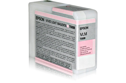 Epson Cartuccia d'Inchiostro Magenta Chiaro Vivid C13T580B00 T580B - 80ml per Stylus Pro 3880