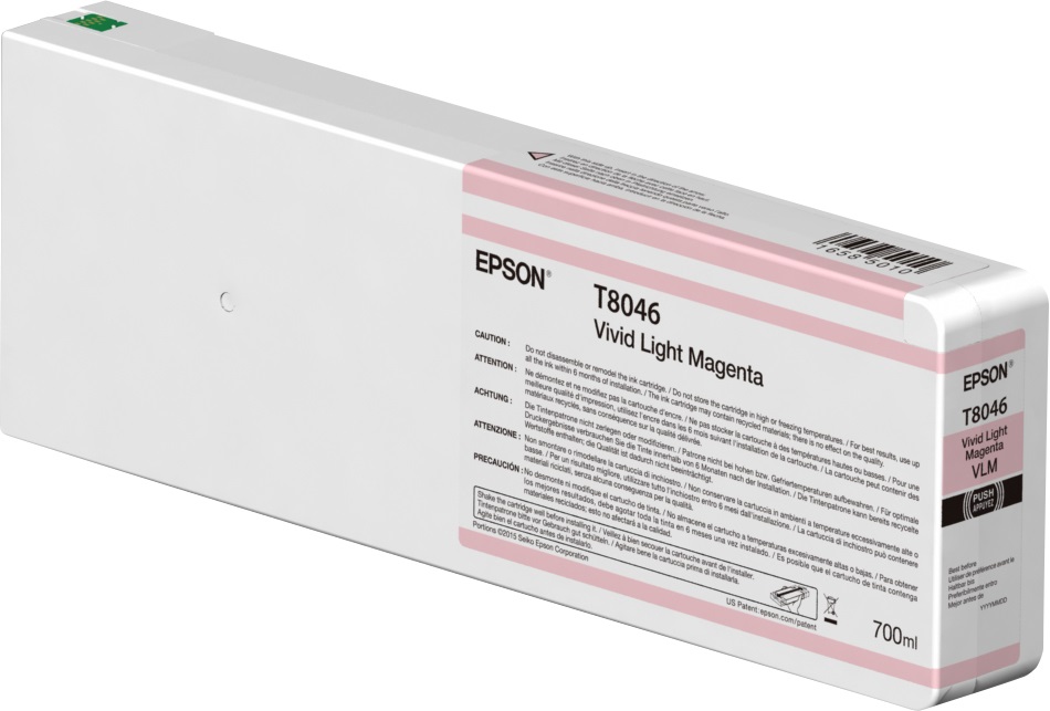 Epson Cartuccia Originale C13T804600 - Magenta Chiaro Vivido - 700ml - UltraChrome HDX per SureColor SC-P6000 / SC-P7000