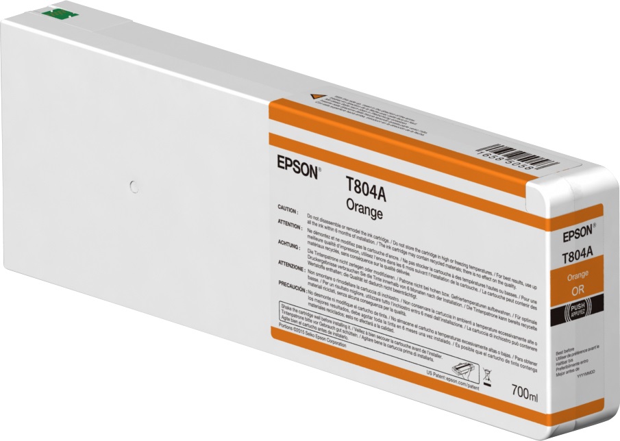 Epson Cartuccia Inchiostro Originale C13T804A00 T804A Orange UltraChrome HDX 700ml