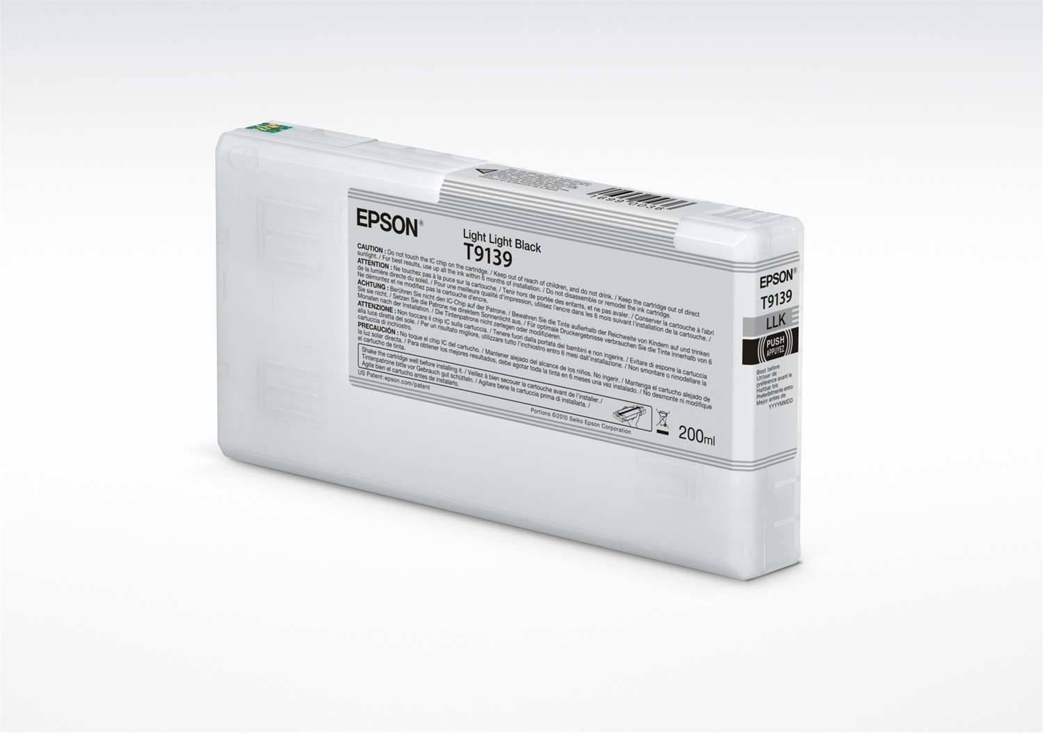Epson T9139 Cartuccia d'Inchiostro Light Light Black 200ml - Originale, Inchiostro a base di pigmento, Compatibile con SureColor SC-P5000