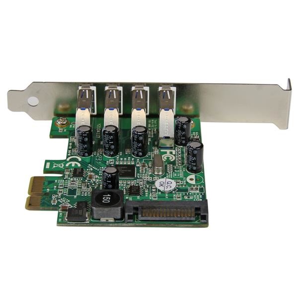 StarTech.com Adattatore PCI Express USB 3.0 a 4 porte con UASP e Alimentazione SATA