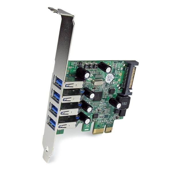 StarTech.com Adattatore PCI Express USB 3.0 a 4 porte con UASP e Alimentazione SATA