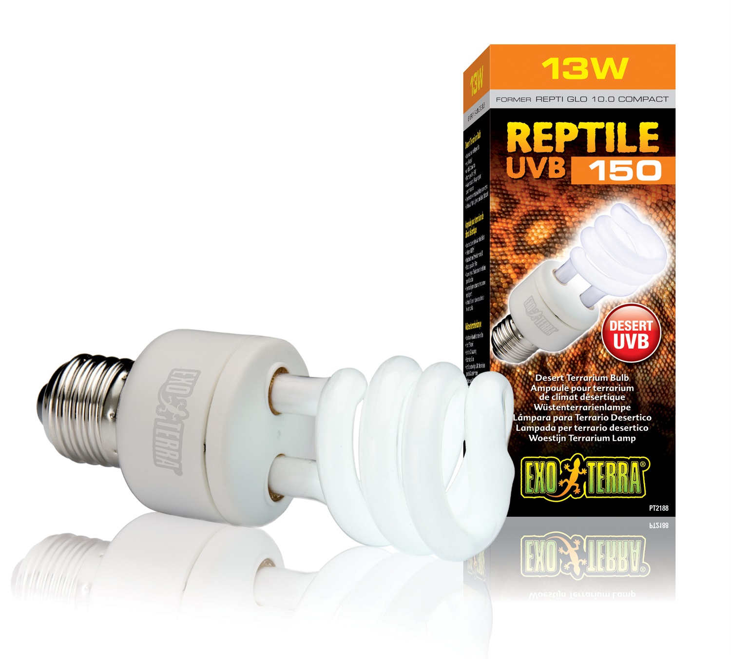 Exo Terra PT2188 Lampada di Calore per Rettili 13 W - Ideale per Terrari Desertici