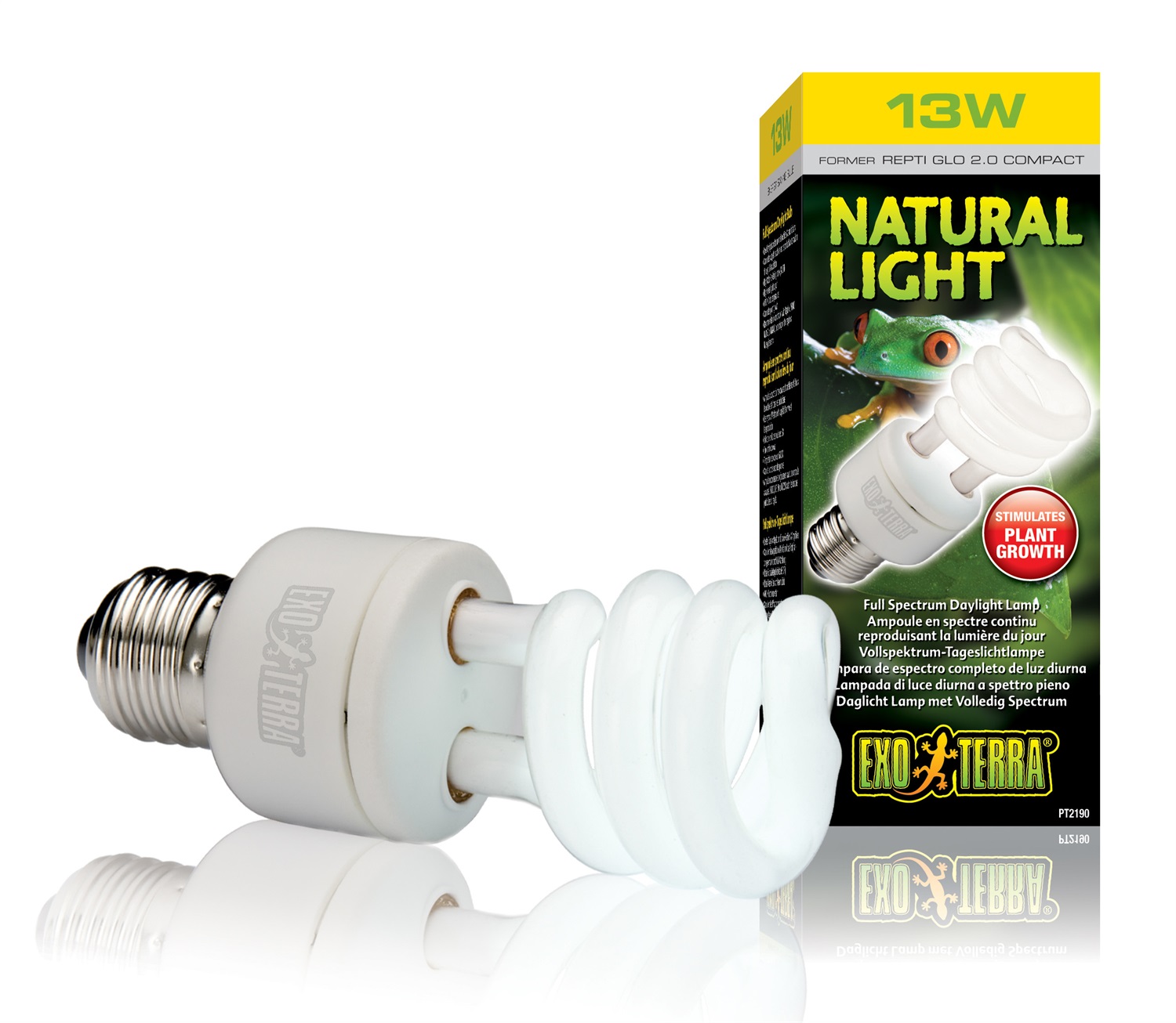 Exoterra Repti Glo 2.0 Compact Lampada per Terrari a Spettro Completo 13 W