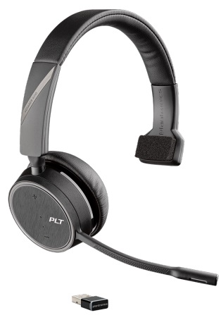 Plantronics Voyager 4210 UC - Cuffie audio Bluetooth con tecnologia SoundGuard, microfono integrato, taglia unica, colore Nero