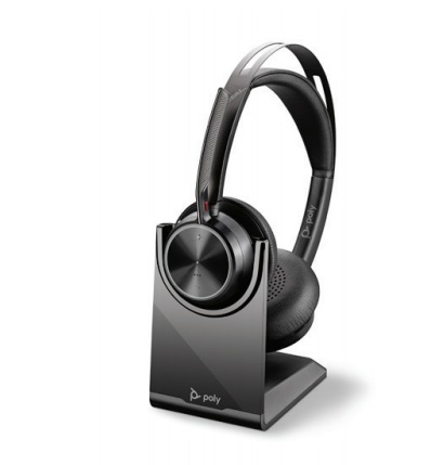 Poly Voyager Focus 2 UC - Cuffie con microfono Padiglione auricolare USB tipo A e Bluetooth, Cancellazione attiva del rumore, Fino a 19 ore di conversazione