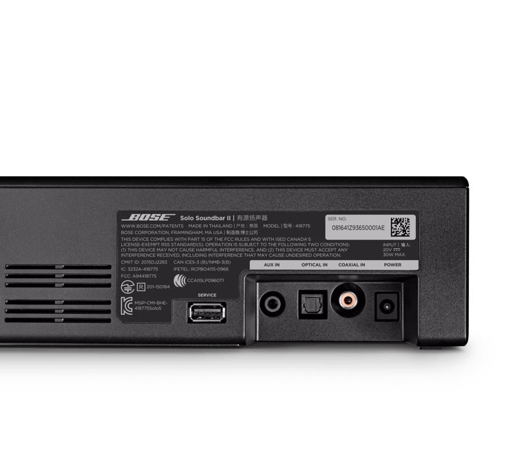Bose Solo Soundbar Serie 2 - Diffusore per TV Bluetooth Nero con Suono Straordinario e Modalità Dialogo Ottimizzata