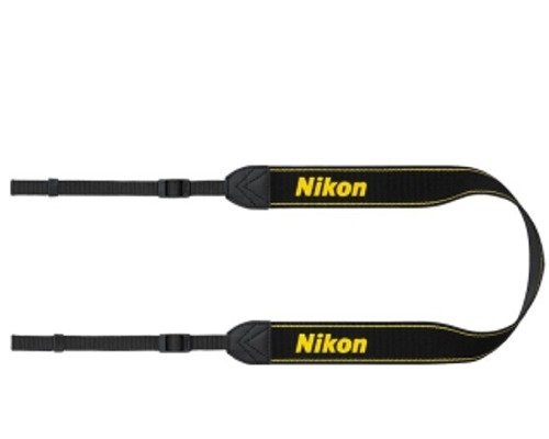 Nikon AN-DC3 Tracolla per Fotocamera DSLR e Coolpix - Nero e Giallo, Regolabile e Realizzata in Materiali Resistenti