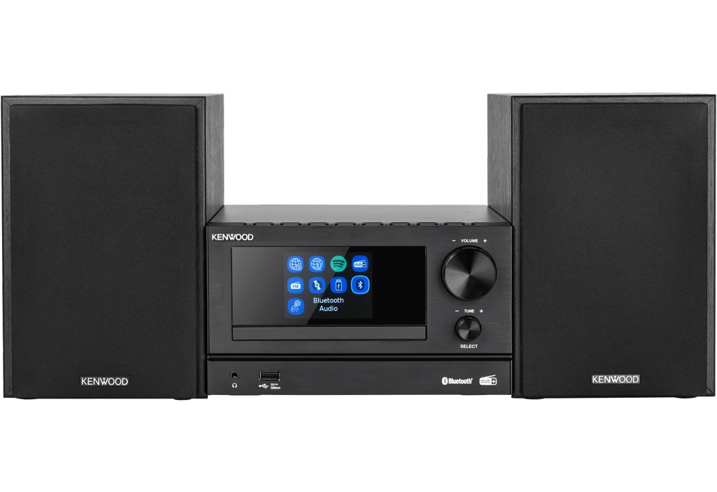 Kenwood M-7000S Sistema Micro HiFi Stereo 30 W Nero con Bluetooth, Wi-Fi, Lettore CD, DAB e Funzione Radiosveglia