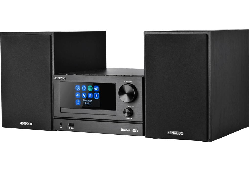 Kenwood M-7000S Sistema Micro HiFi Stereo 30 W Nero con Bluetooth, Wi-Fi, Lettore CD, DAB e Funzione Radiosveglia