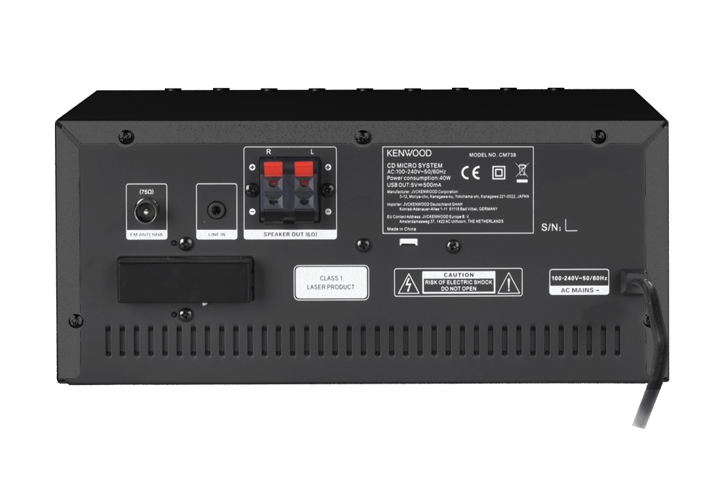 Kenwood M-9000S Sistema Micro HiFi Stereo 50 W Nero con Bluetooth, DAB , Lettore CD, USB e Funzione Radiosveglia