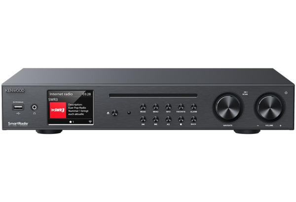 Kenwood KR-W8000SCD-B Ricevitore Hi-Fi Smart con Lettore CD, Amplificatore DSP 2x30W RMS, Wi-Fi, Bluetooth, DAB , FM RDS, Internet Radio, Spotify, Subwoofer Pre-out, Nero
