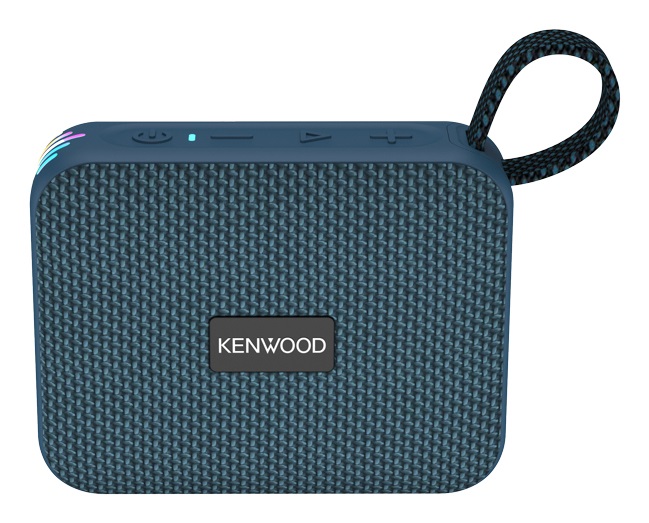 Kenwood AS-60BT-A Speaker Bluetooth Portatile 5W con TWS Stereo, Impermeabile IPX7, Effetto LED e Batteria fino a 8,5h - Blu