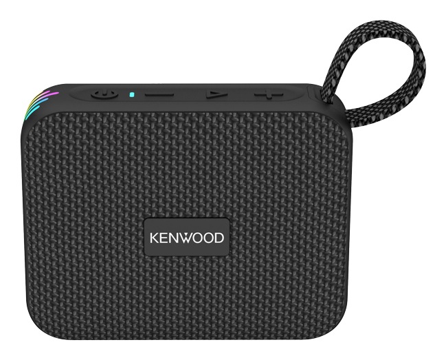 KENWOOD AS-60BT - Speaker Bluetooth Portatile 5W, TWS Stereo, Waterproof IPX7, Effetto LED, Batteria fino a 8,5h, Nero