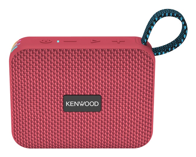 KENWOOD AS-60BT - Speaker Bluetooth Portatile 5W, TWS Stereo, IPX7 Waterproof, Effetto LED, Batteria fino a 8,5h, Rosso