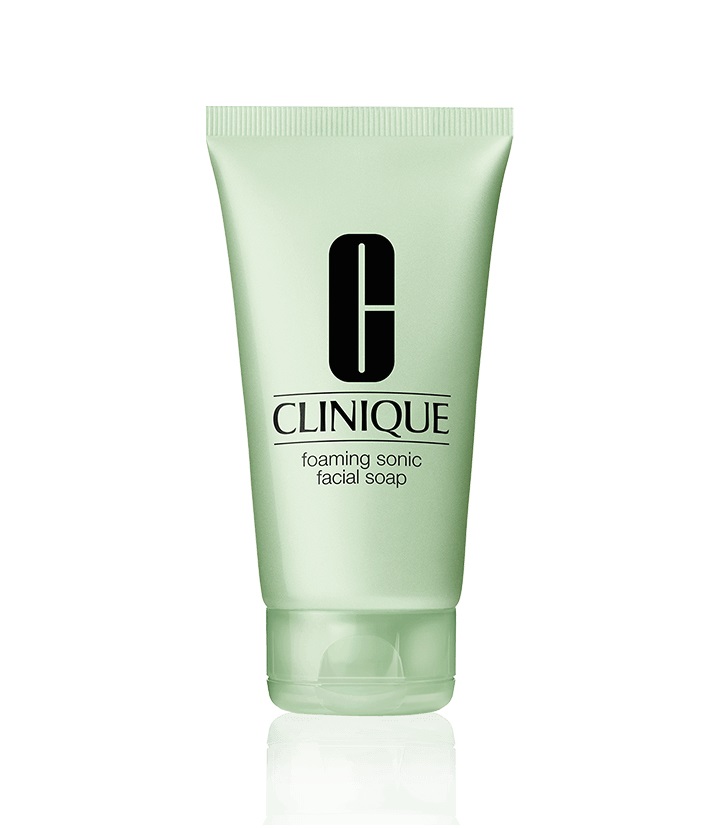 Clinique Foaming Sonic Facial Soap - Detergente in schiuma 150 ml, Universale, Purificante, Levigante, Setificante