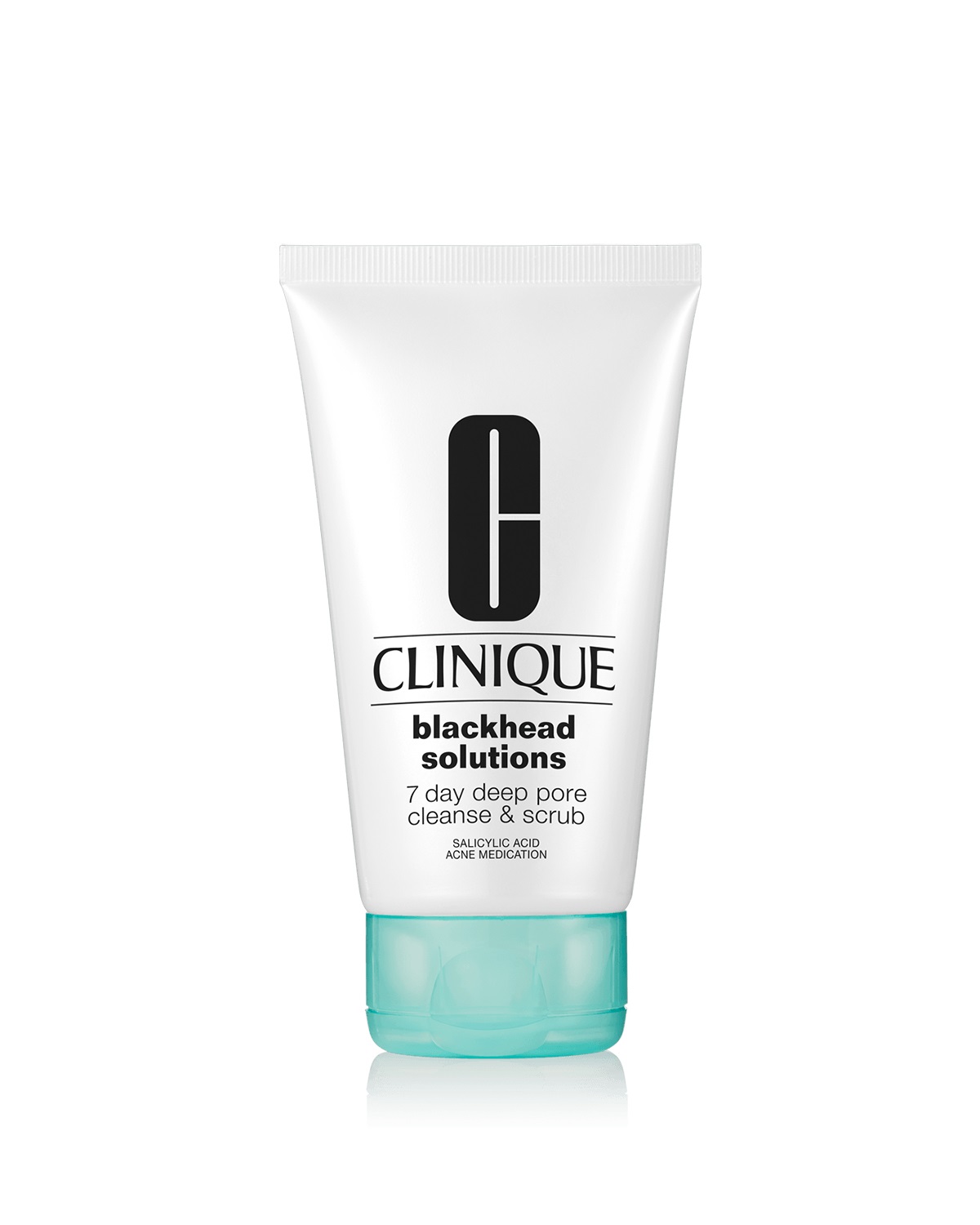Clinique Blackhead Solutions 7 Day Deep Pore Cleanse & Scrub - 125 ml, Formula 3-in-1 per Pori Visibili, Antipunti Neri, Detergente ed Esfoliante