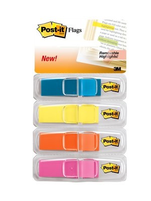 Post-it Index Segnapagina Mini, 140 Fogli, Colori Assortiti (Turchese, Arancio, Lime, Rosa, Blu, Giallo), 11.9 mm x 43.2 mm, Removibili e Autoadesivi