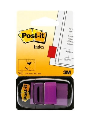 Post-it Index 680-8 Segnapagina Autoadesivi Porpora - 50 Fogli - 25,4 x 43,2 mm