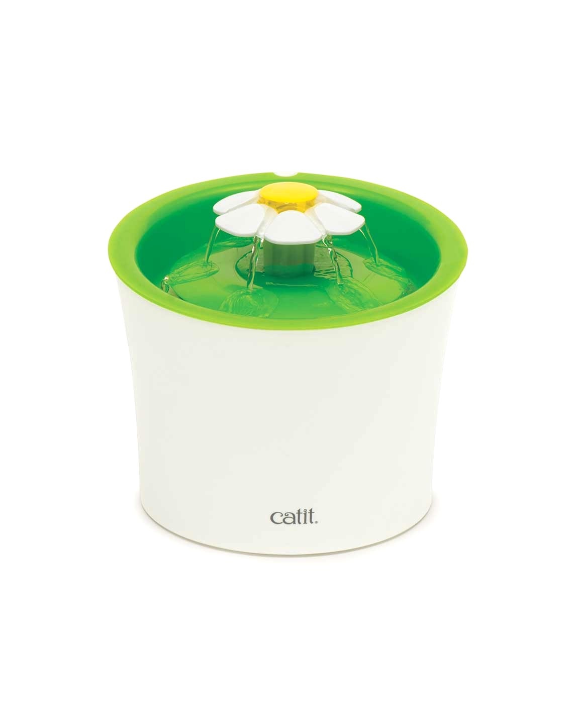 Catit Flower Fountain - Fontanella di fiori per gatti, 3L, Bianco/Verde con ossigenazione elevata
