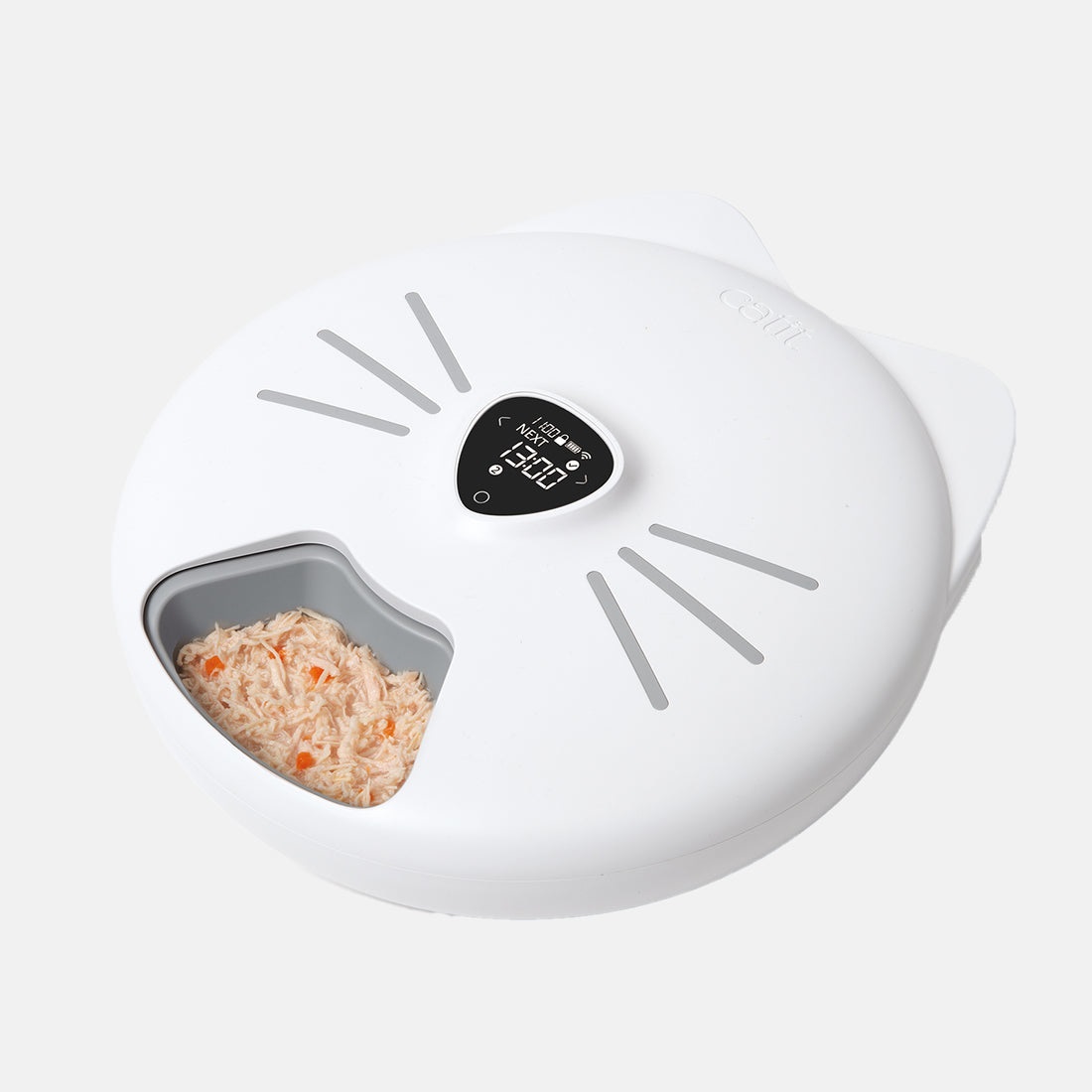 Catit Pixi Smart Alimentatore Automatico per Gatti - 6 Pasti, Compatibile con App, Plastica Bianco