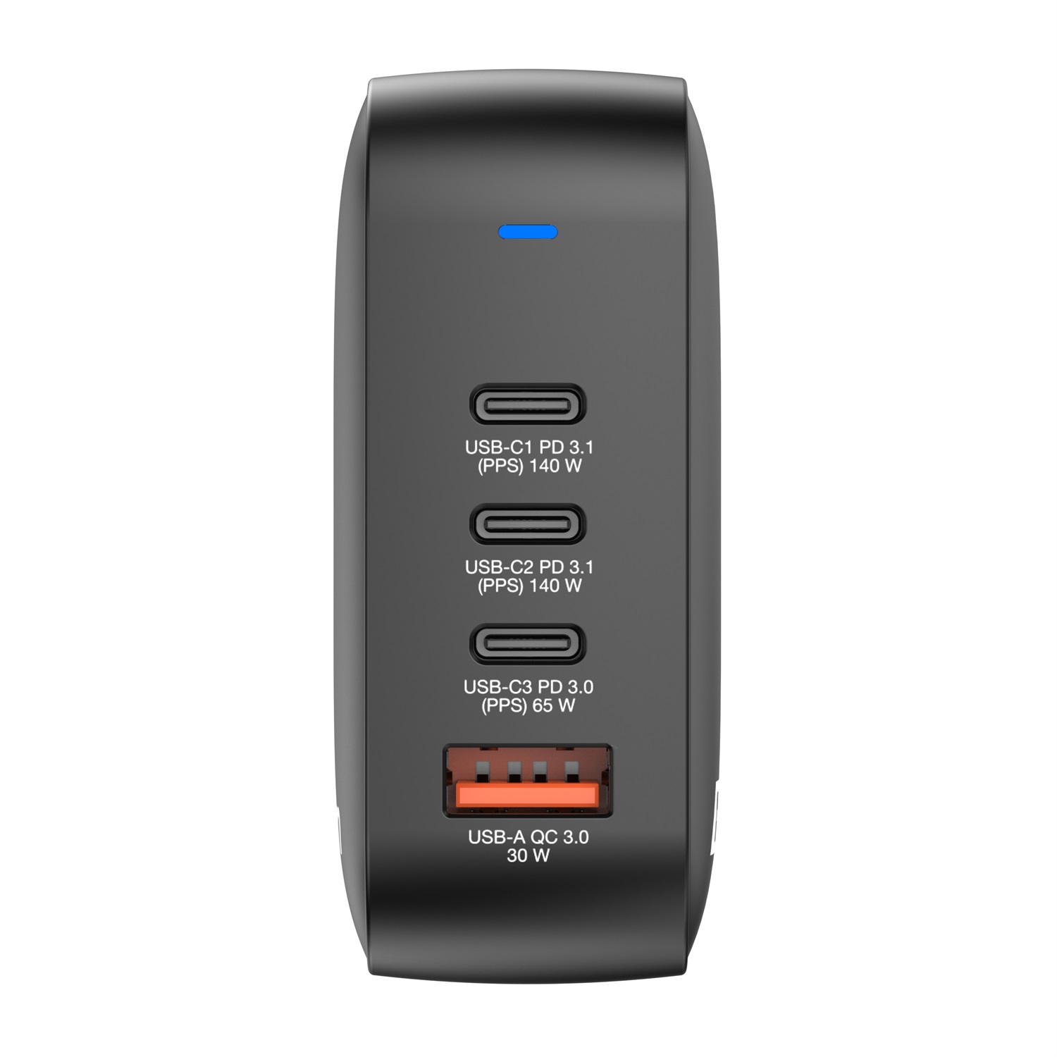 Verbatim Mini GaN Charger 165W Universale Nero AC Ricarica rapida Interno 4 Porte